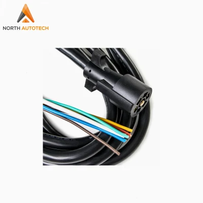 7-контактный штекерный шнур, кабель для прицепа, 7-контактный соединительный кабель для освещения прицепа, соединительный кабель для управления стоп-сигналом на колесах, проводка для прицепа